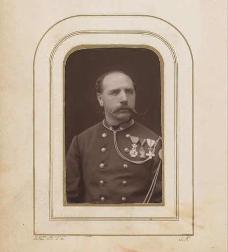 Portrait of a Man with a Mustache in Uniform