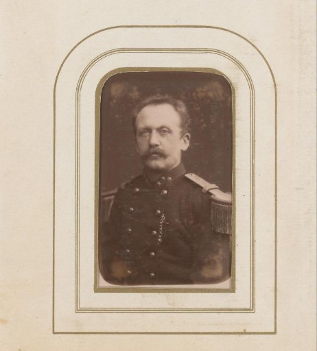 Portrait of a Man with a Mustache in Uniform