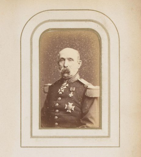 Portrait of a Man with Mustache in Uniform with Medals
