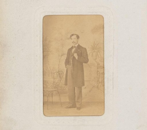 Portrait of a Standing Man with Mustache