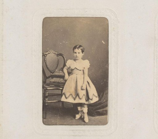 Portrait of a Girl, Standing by a Chair