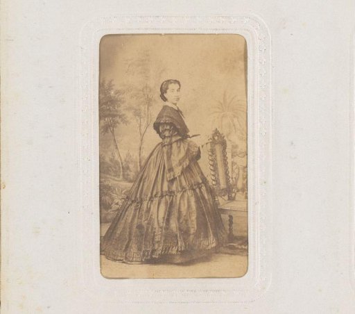 Portrait of a Woman Standing by a Chair