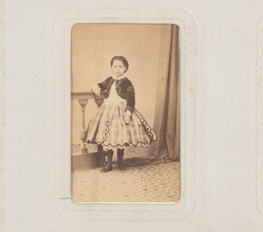 Portrait of a Girl Standing by a Balustrade