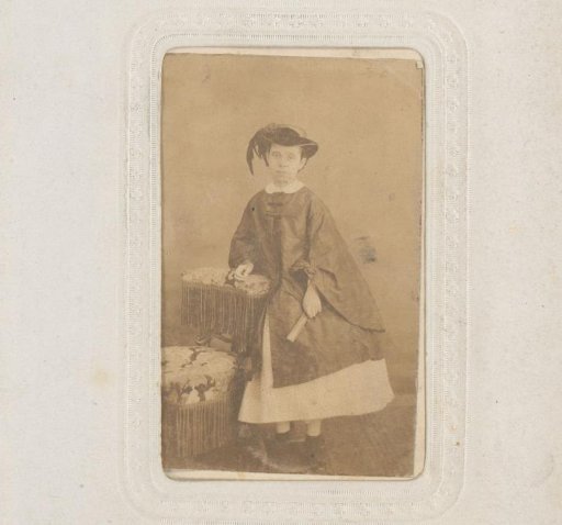 Portrait of a Girl with Hat and Fan