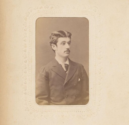 Portrait of a young man with a moustache