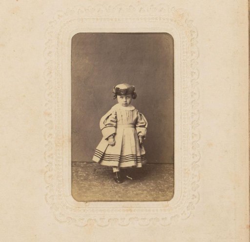 Portrait of a Standing Girl with a Cap