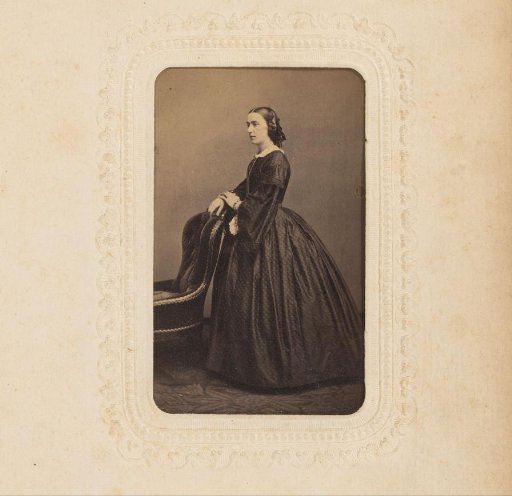 Portrait of a Woman Standing by a Chair