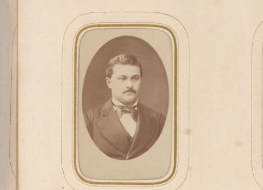 Portrait of a man with a moustache