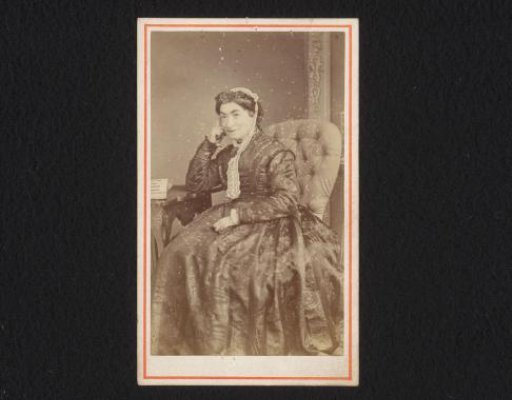 Portrait of a seated elderly woman