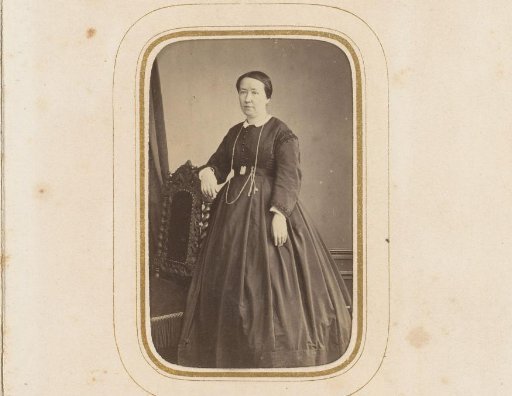 Portrait of a Standing Woman with a Chain