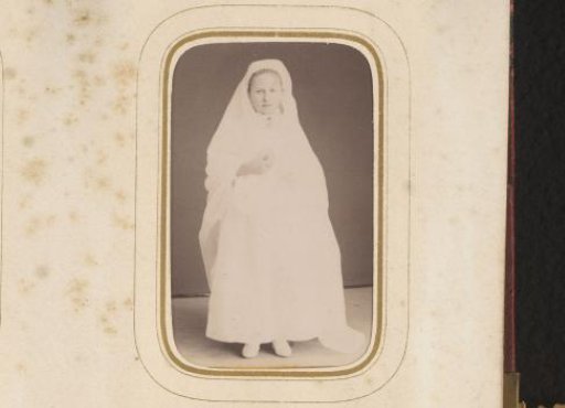 Portrait of a girl in a communion dress