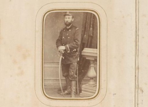 Portrait of a man in uniform with a sabre