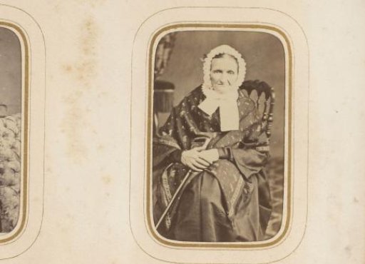 Portrait of a seated elderly woman