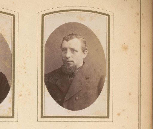 Portrait of a man with a moustache
