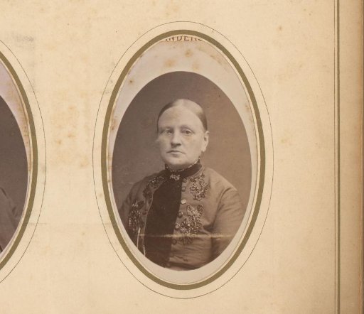 Portrait of a woman in a jacket with embroidery
