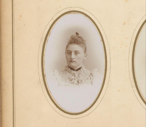 Portrait of a young woman with a necklace
