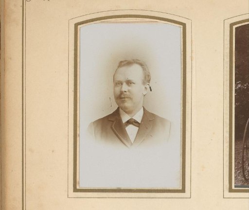 Portrait of a Man with a Mustache and Bow Tie