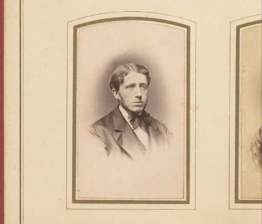 Portrait of a man with sideburns and a bow tie