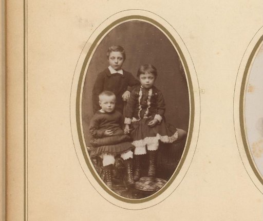 Group portrait of three children