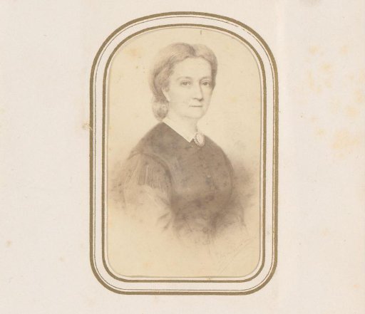 Photographic Reproduction of a Drawn Portrait of a Woman