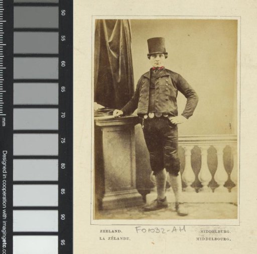 Portrait of an unknown man in traditional dress of Middelburg, Zeeland