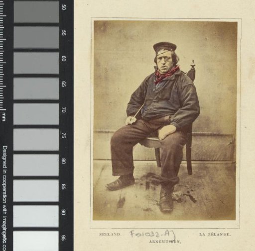 Portrait of an unknown man in traditional dress of Arnemuiden, Zeeland