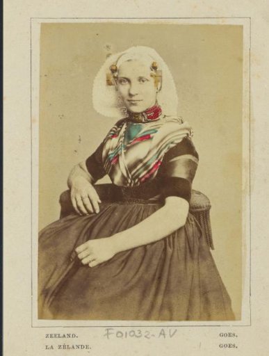Portrait of an unknown woman in the costume of Goes, Zeeland