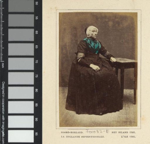 Portrait of an unknown woman in traditional costume of Urk, Flevoland