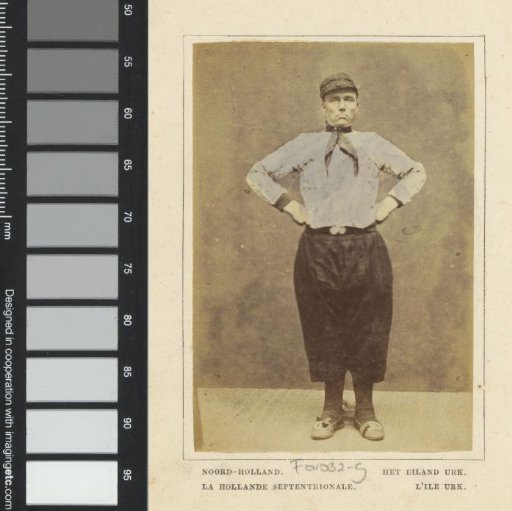 Portrait of an unknown man in traditional costume of Urk, Flevoland