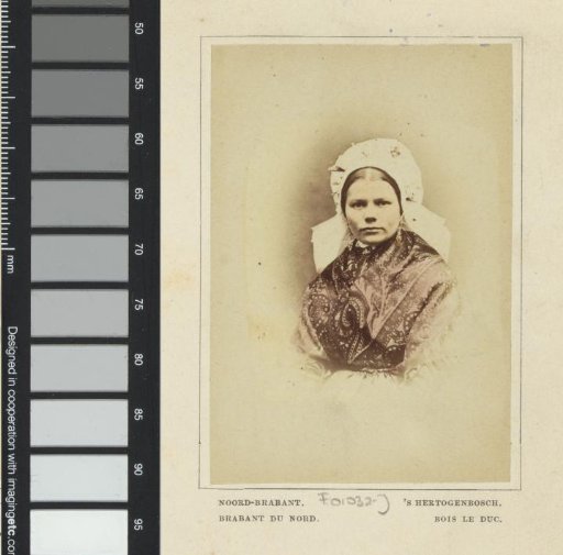 Portrait of an unknown woman in traditional costume of Den Bosch, North Brabant