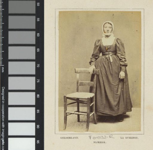 Portrait of an unknown woman in traditional costume of Nijkerk, Gelderland