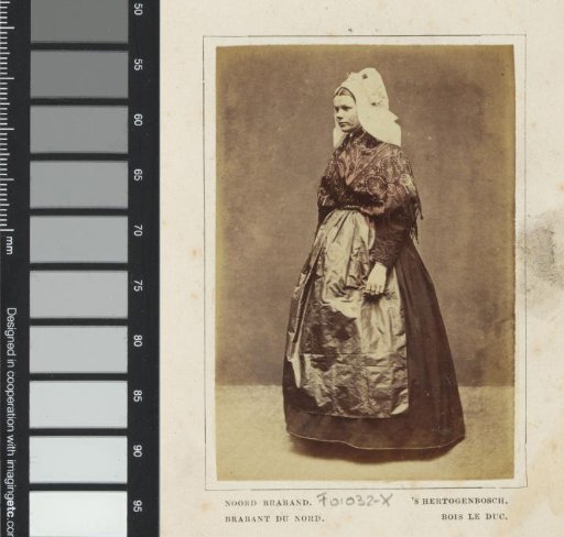 Portrait of an unknown woman in traditional costume of Den Bosch, North Brabant