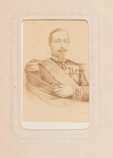 Photographic reproduction of a portrait of a man in military uniform