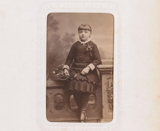 Portrait of a girl with a basket