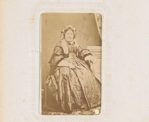 Portrait of a seated old woman