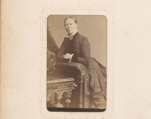 Portrait of Wies Meyer Leaning on a Piece of Furniture