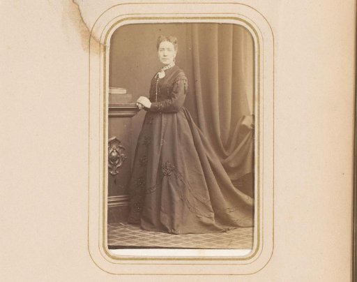 Portrait of a Woman, Standing by a Pillar