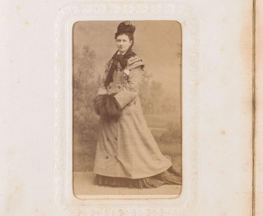Portrait of a Standing Woman with a Mantle, Hat, and Muff