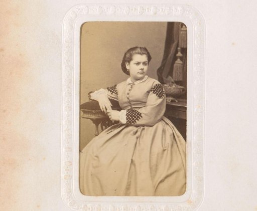 Portrait of a seated young woman