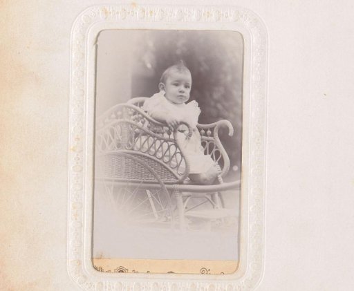 Portrait of a seated baby, identified as Willem Doyer