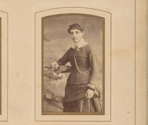 Portrait of a Standing Woman with a Basket of Flowers in Her Hand