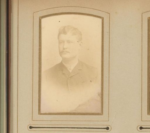 Portrait of a man with a moustache