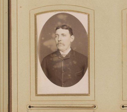 Portrait of a man with a moustache