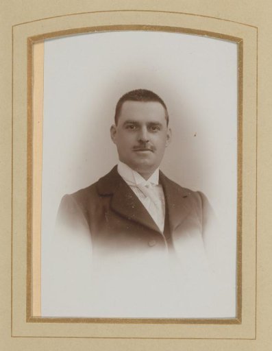 Portrait of a man with a moustache