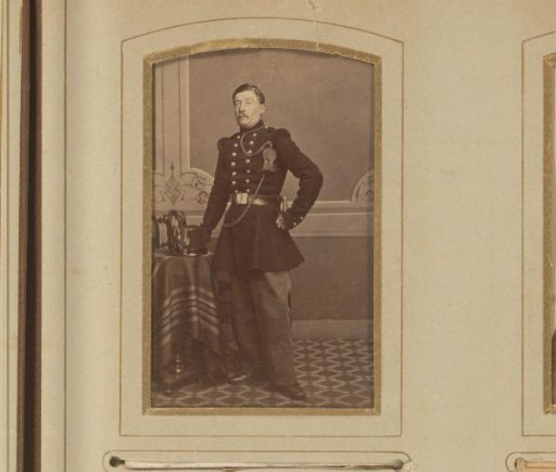 Portrait of a Standing Man in Military Uniform