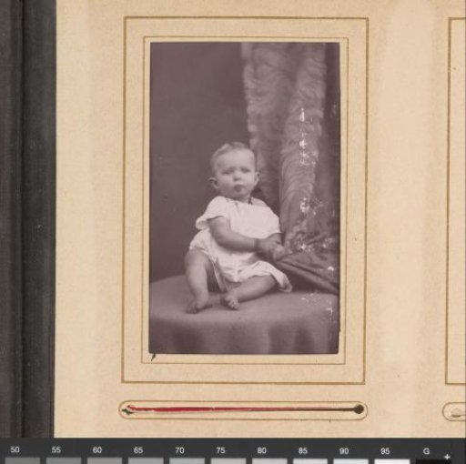 Portrait of a baby, designated as Brigite
