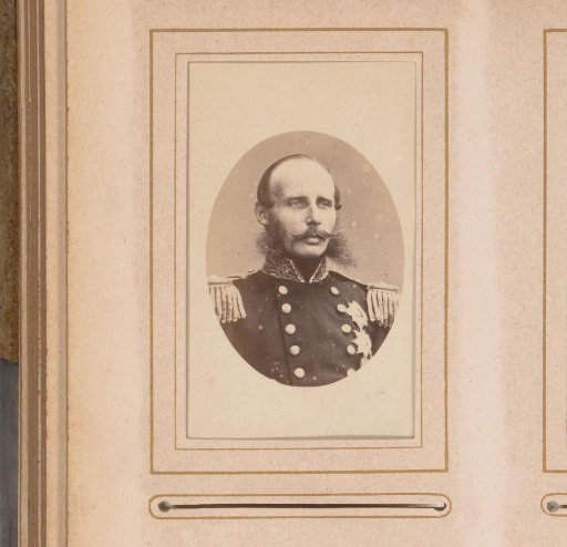 Portrait of a Man with a Mustache in Uniform