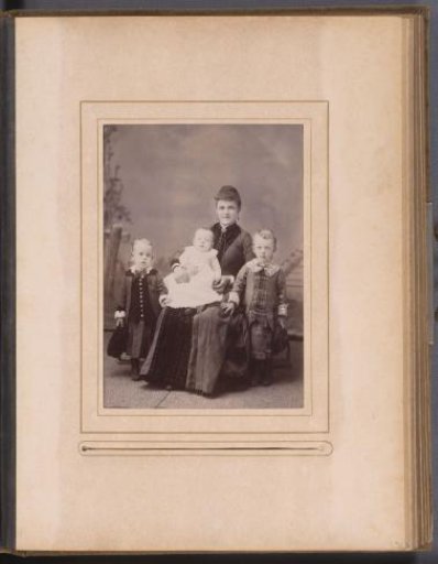 Group portrait with mother and three children