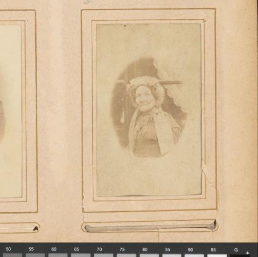 Portrait of an old woman with a cap