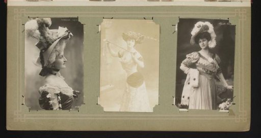Portraits of Marie Marville, Marthe Derminy and Myrtle Elvyn